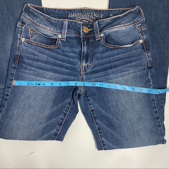 American Eagle kick boot jeans SZ 6 mid rise - Picture 9 of 11